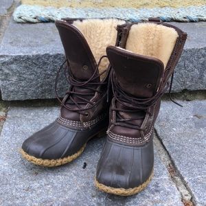 Shearling Lined Bean Boots